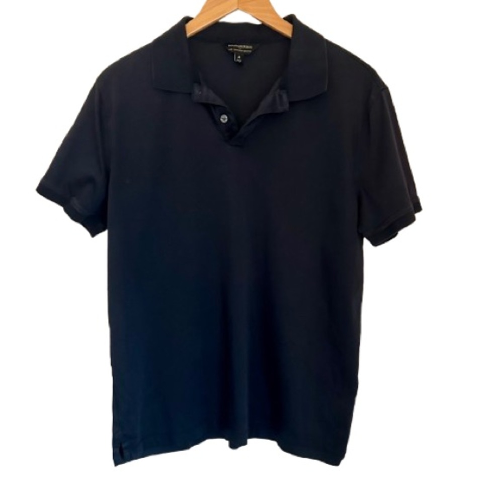 Banana Republic Men’s Luxe Touch Performance Soft Preppy Navy Blue Polo Size M